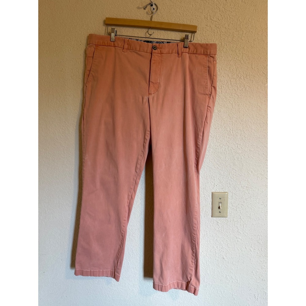 Tommy Bahama Boracay Chino Pants Mens 40x30 Salmon Pink Cotton Tencel Stretch